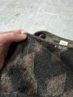 Hermes All Over "H" Print Alpaca Wool Sweater Brown Black Women - M