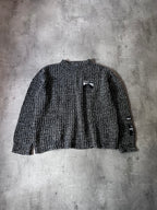 F/W 2020/21 Raf Simons Oversize Patchwork Wool Sweater Grey Men - S