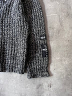 F/W 2020/21 Raf Simons Oversize Patchwork Wool Sweater Grey Men - S