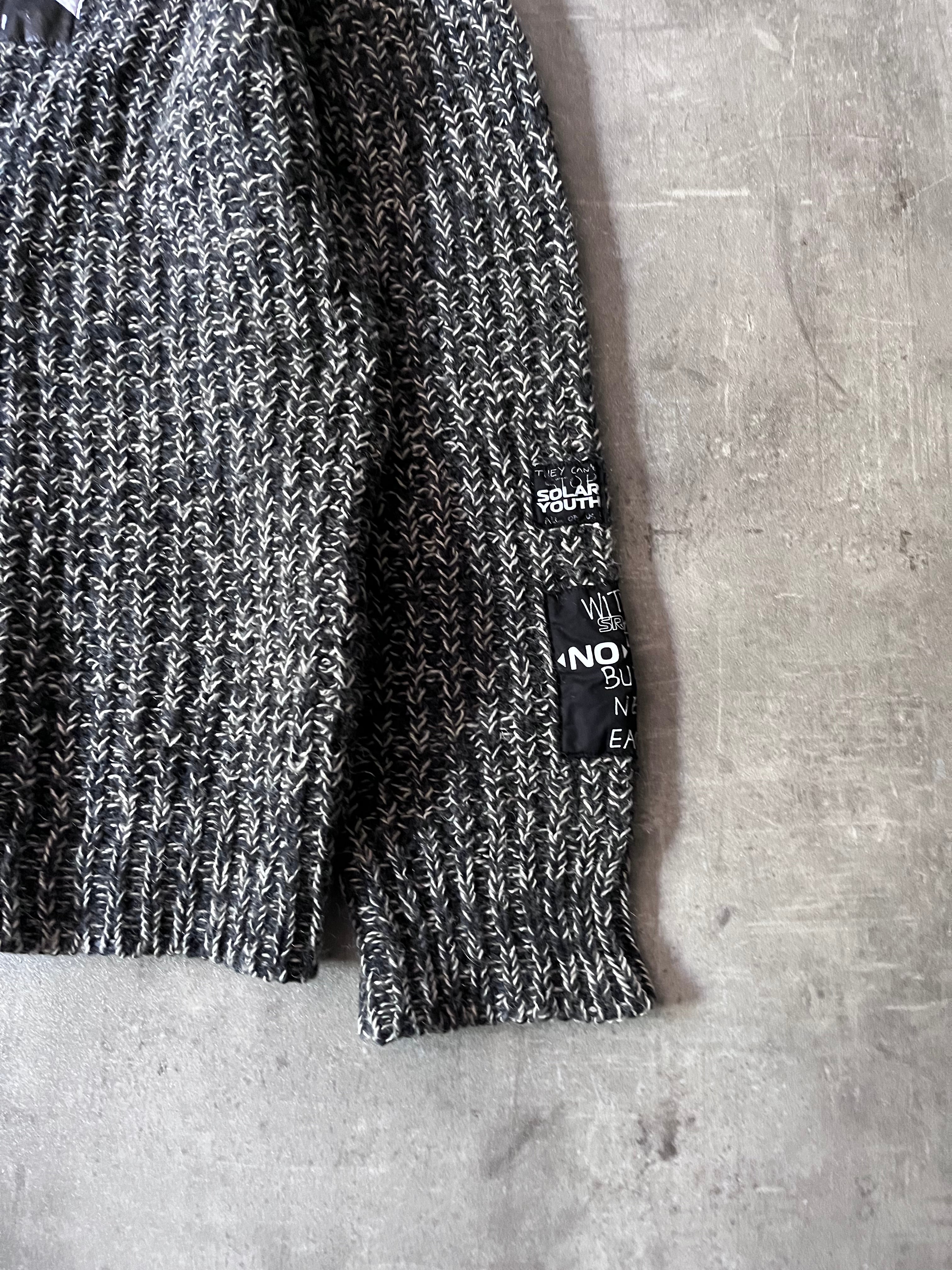 F/W 2020/21 Raf Simons Oversize Patchwork Wool Sweater Grey Men - S