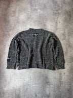F/W 2020/21 Raf Simons Oversize Patchwork Wool Sweater Grey Men - S