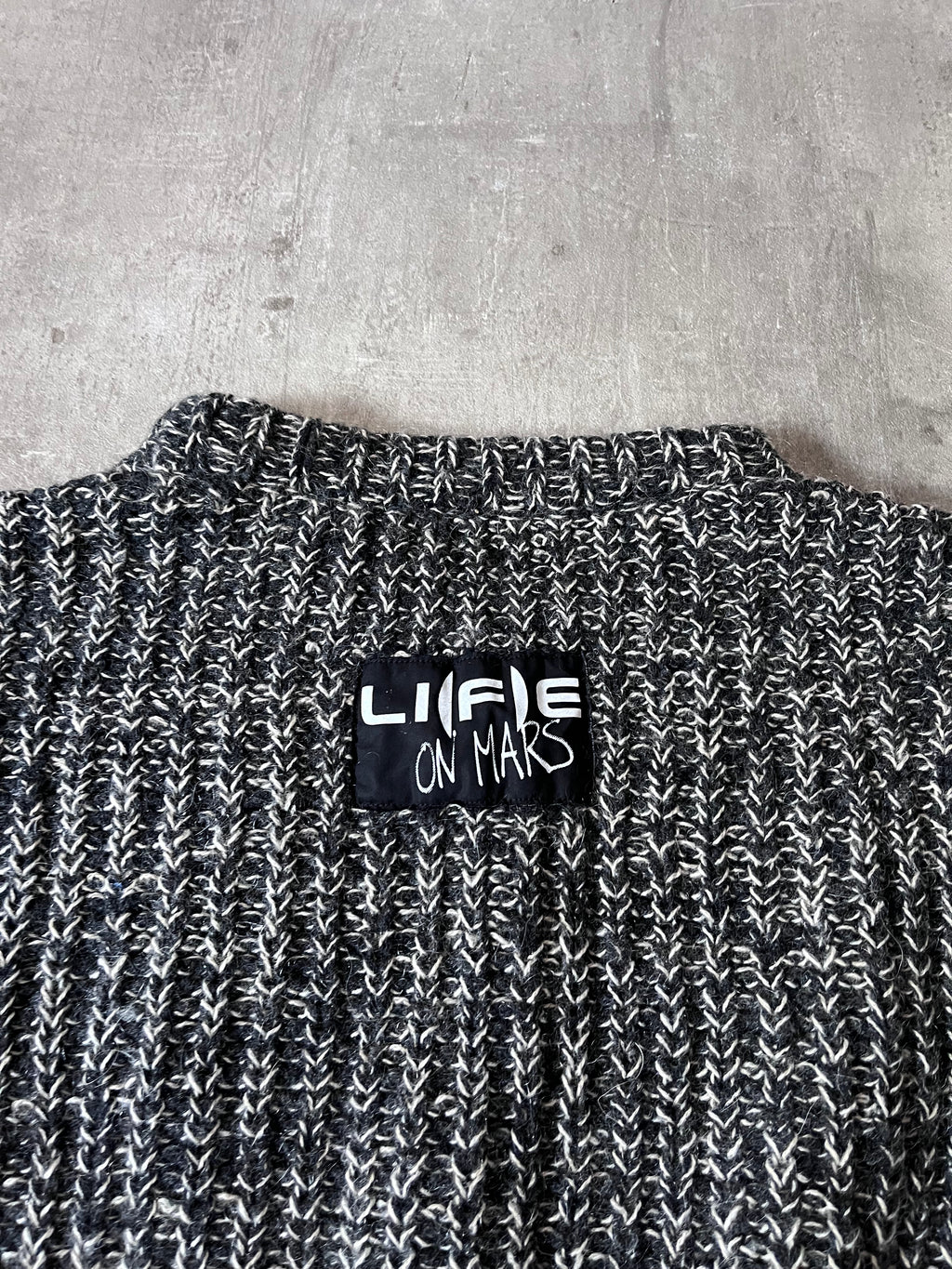 F/W 2020/21 Raf Simons Oversize Patchwork Wool Sweater Grey Men - S
