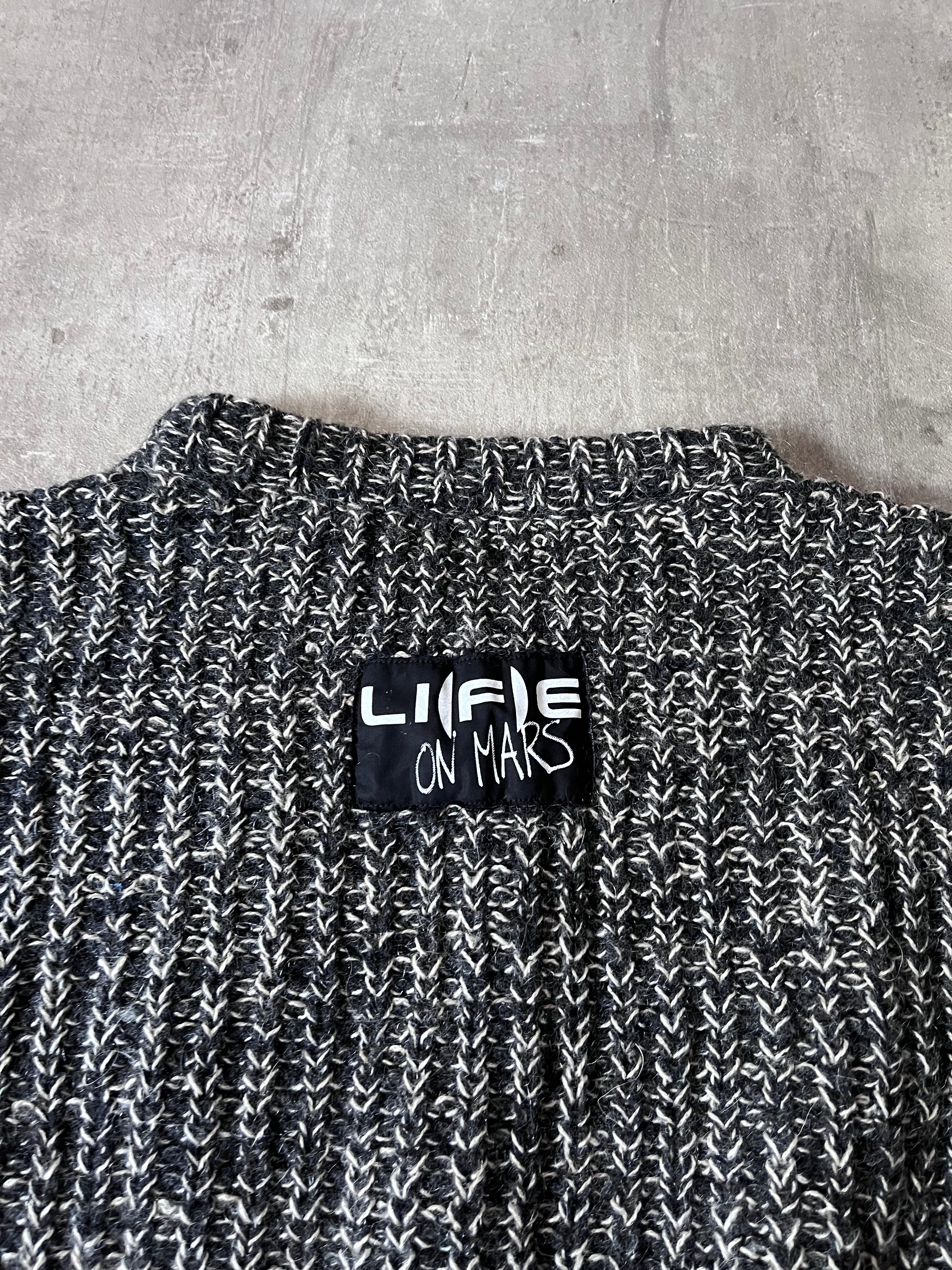 F/W 2020/21 Raf Simons Oversize Patchwork Wool Sweater Grey Men - S