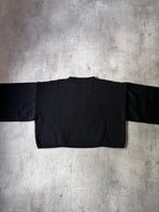 S/S 2023 Raf Simons "R" Print Cropped Wool Sweater Black Men - M