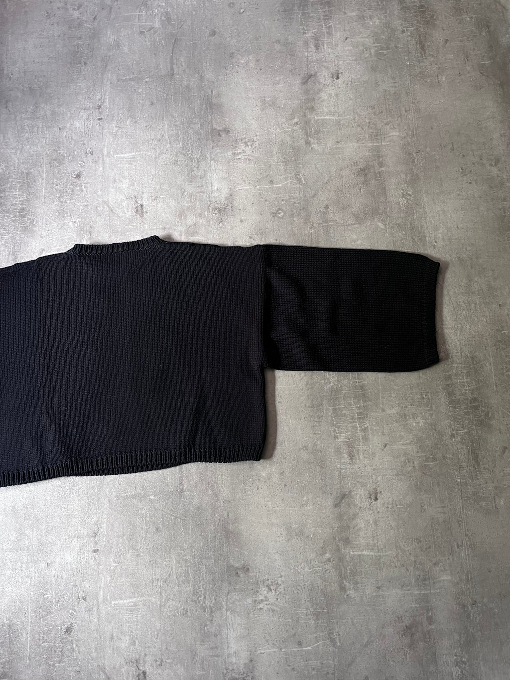 S/S 2023 Raf Simons "R" Print Cropped Wool Sweater Black Men - M