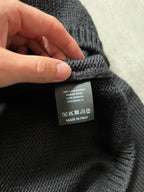 S/S 2023 Raf Simons "R" Print Cropped Wool Sweater Black Men - M