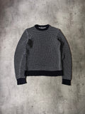 S/S 2016 Raf Simons Back RS Logo Polypropylene Blend Sweater Black White Men - L