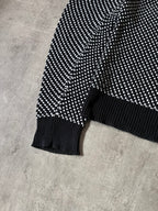 S/S 2016 Raf Simons Back RS Logo Polypropylene Blend Sweater Black White Men - L