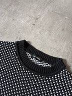 S/S 2016 Raf Simons Back RS Logo Polypropylene Blend Sweater Black White Men - L