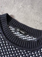 S/S 2016 Raf Simons Back RS Logo Polypropylene Blend Sweater Black White Men - L