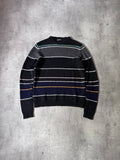 F/W 2013 Raf Simons Striped Mohair Blend Sweater Black Men - L