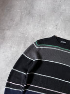 F/W 2013 Raf Simons Striped Mohair Blend Sweater Black Men - L