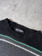 F/W 2013 Raf Simons Striped Mohair Blend Sweater Black Men - L