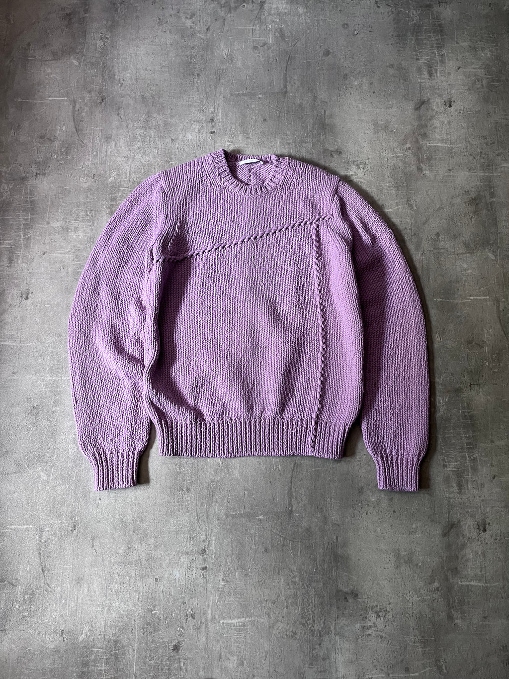 Helmut Lang Seamed Wool Sweater Liliac Men - S