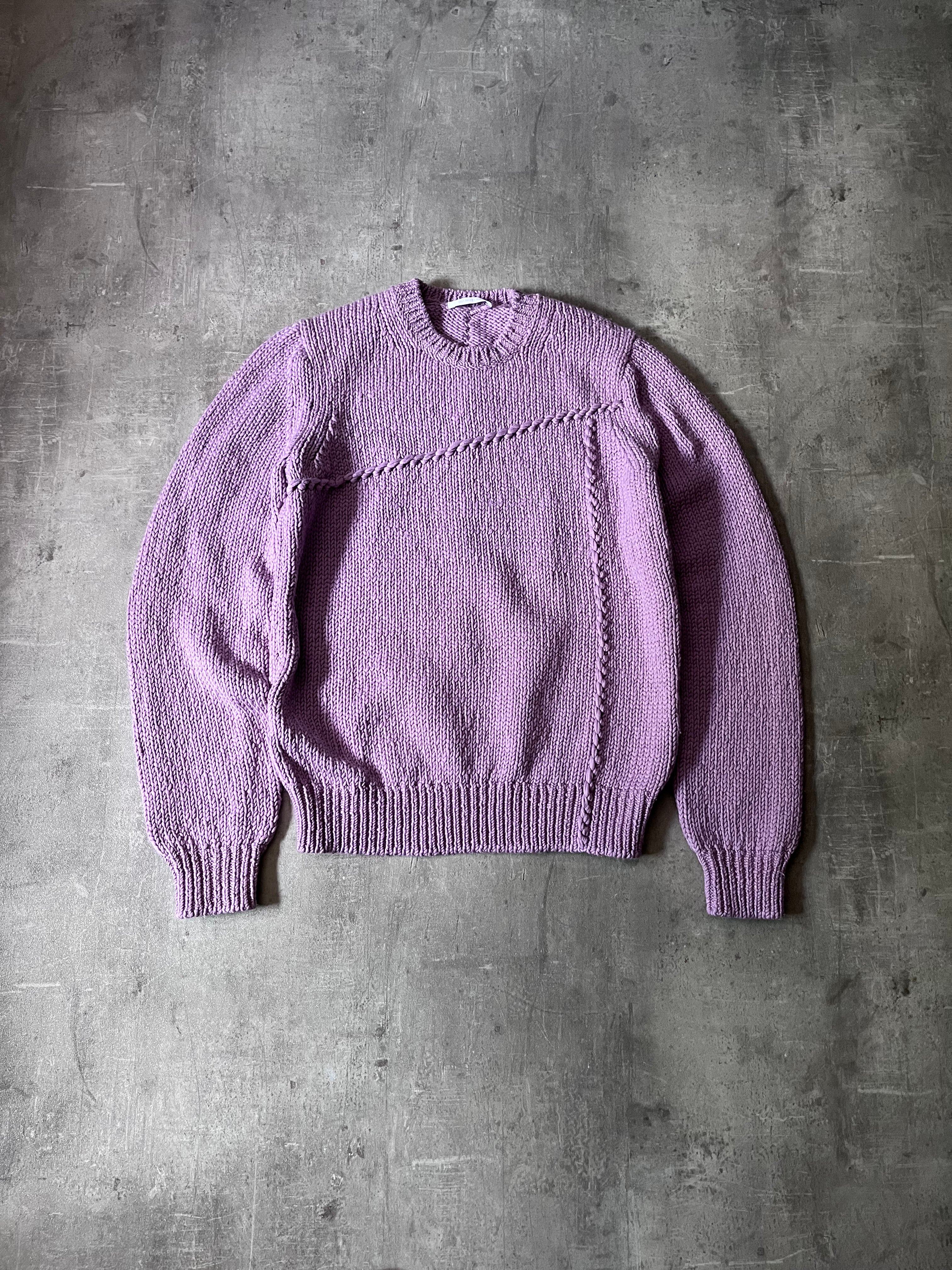 Helmut Lang Seamed Wool Sweater Liliac Men - S