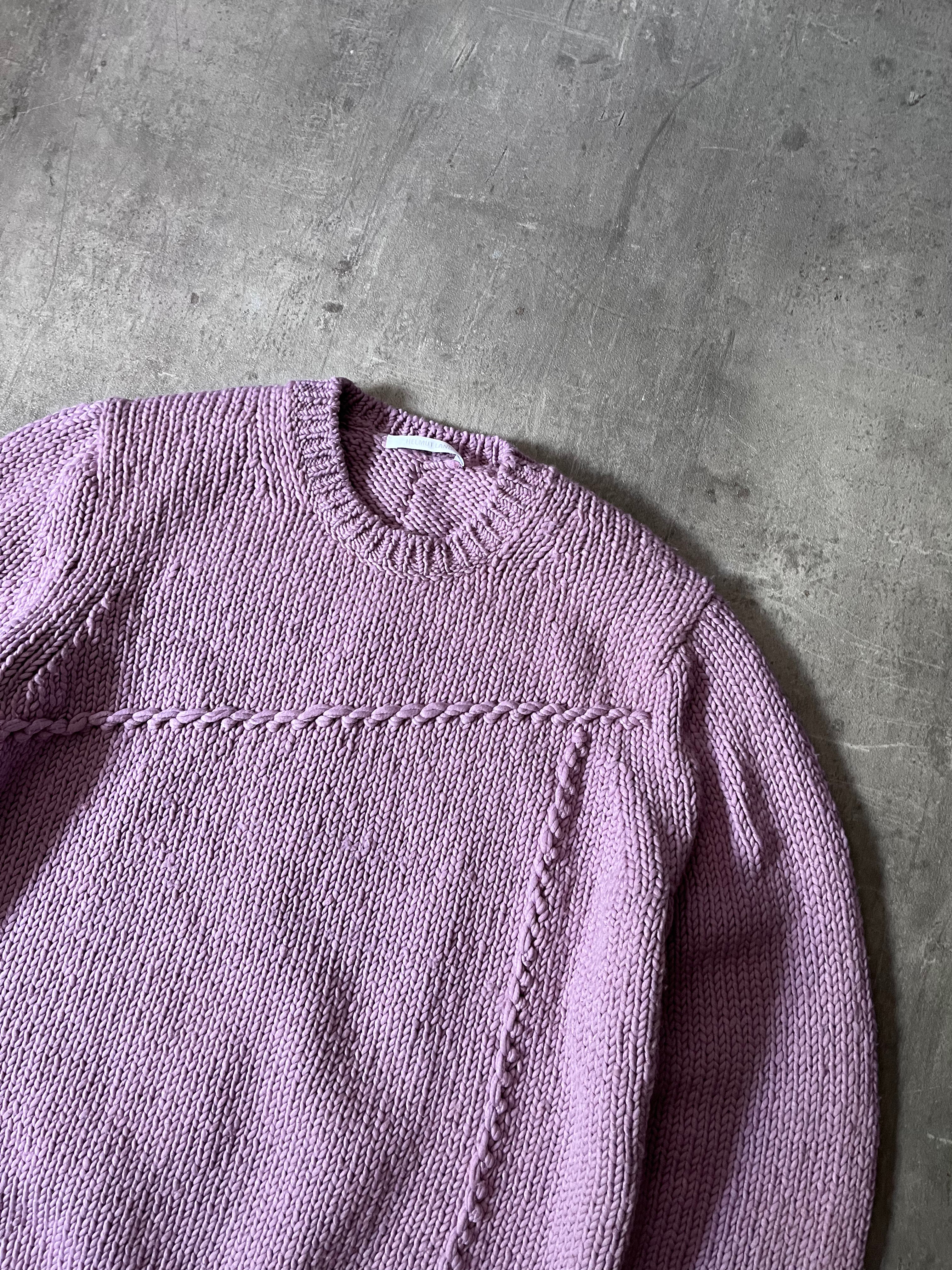 Helmut Lang Seamed Wool Sweater Liliac Men - S