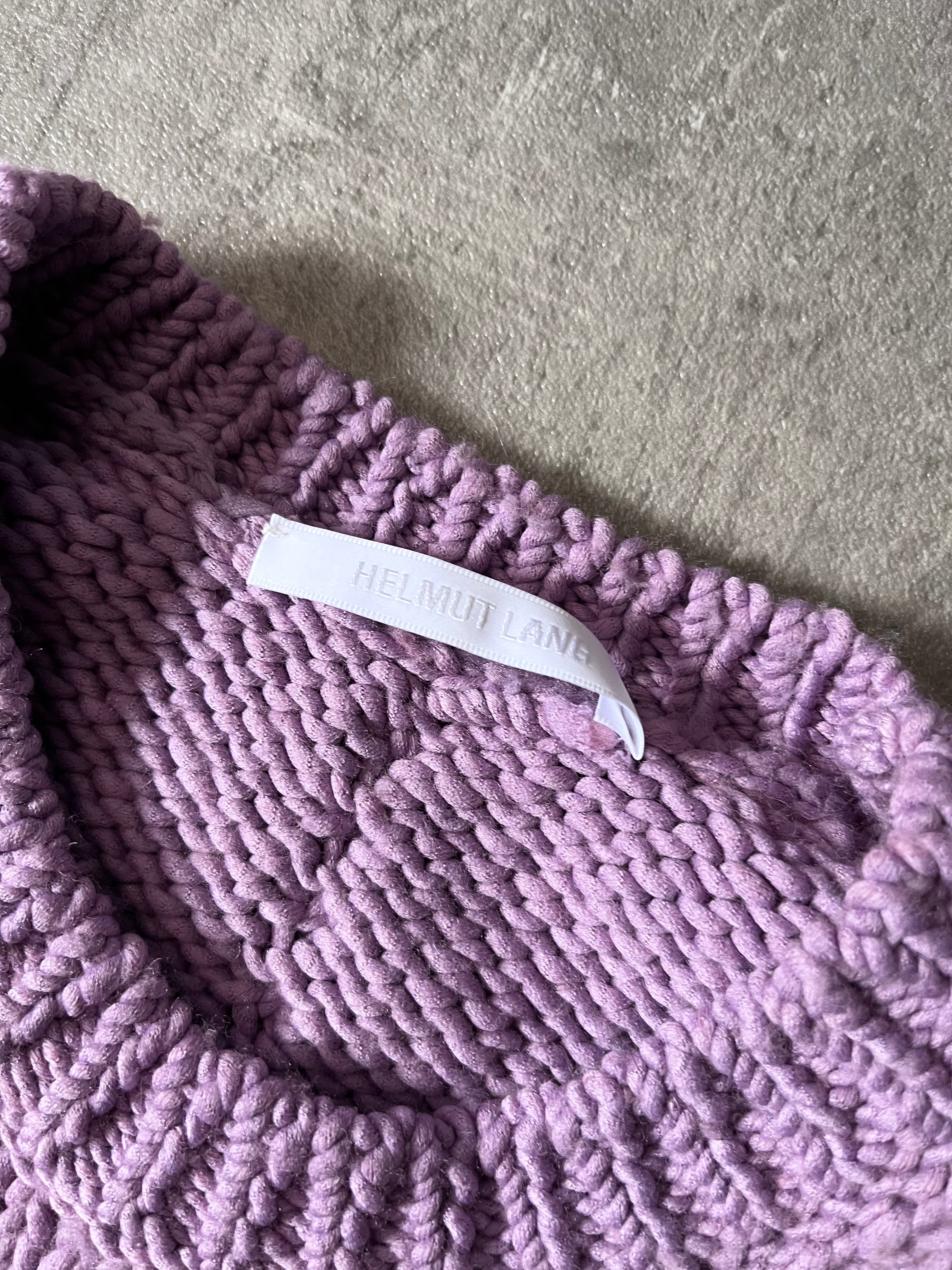 Helmut Lang Seamed Wool Sweater Liliac Men - S