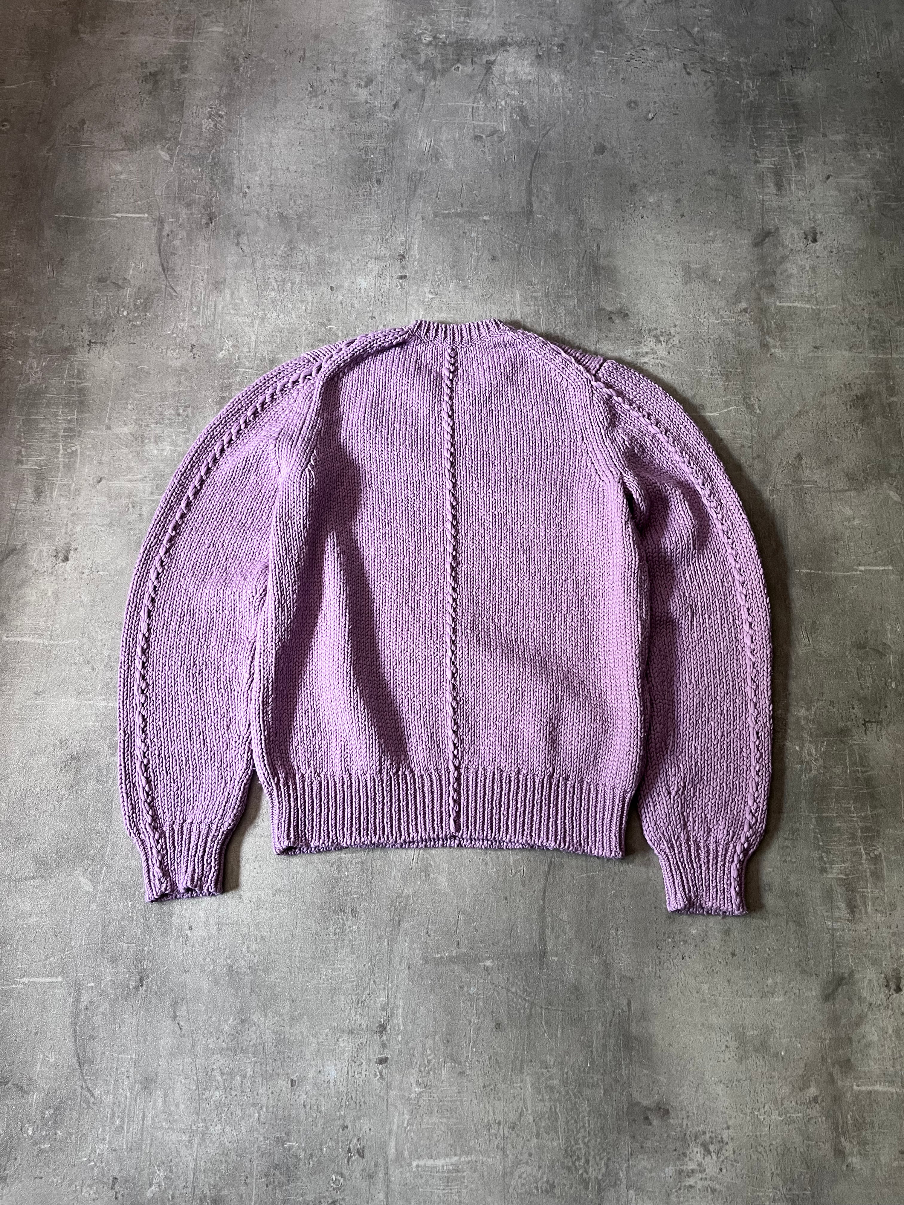Helmut Lang Seamed Wool Sweater Liliac Men - S