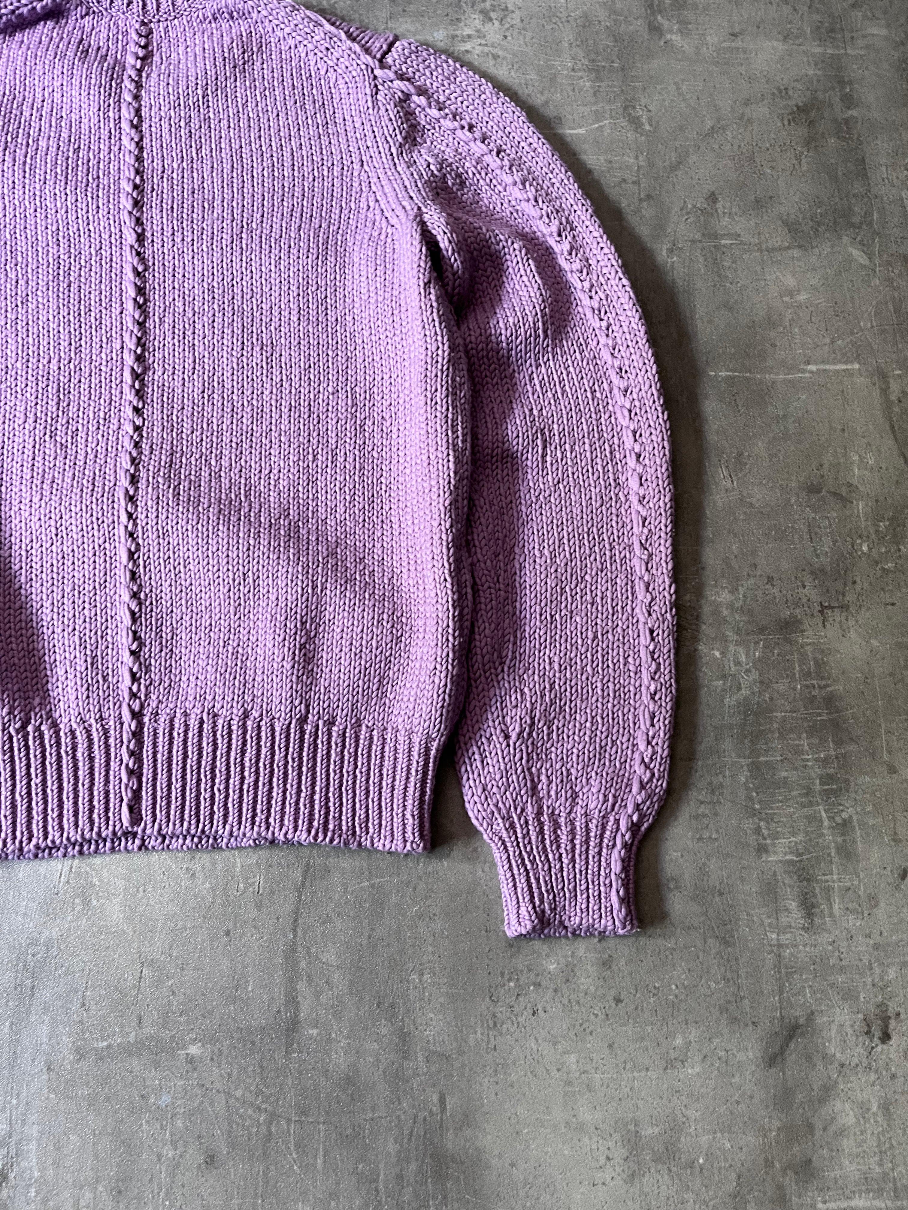 Helmut Lang Seamed Wool Sweater Liliac Men - S
