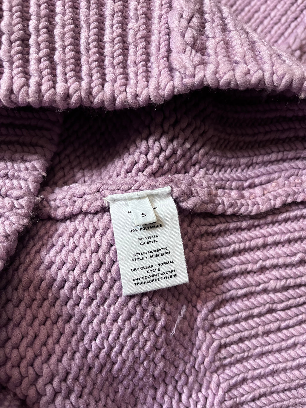 Helmut Lang Seamed Wool Sweater Liliac Men - S