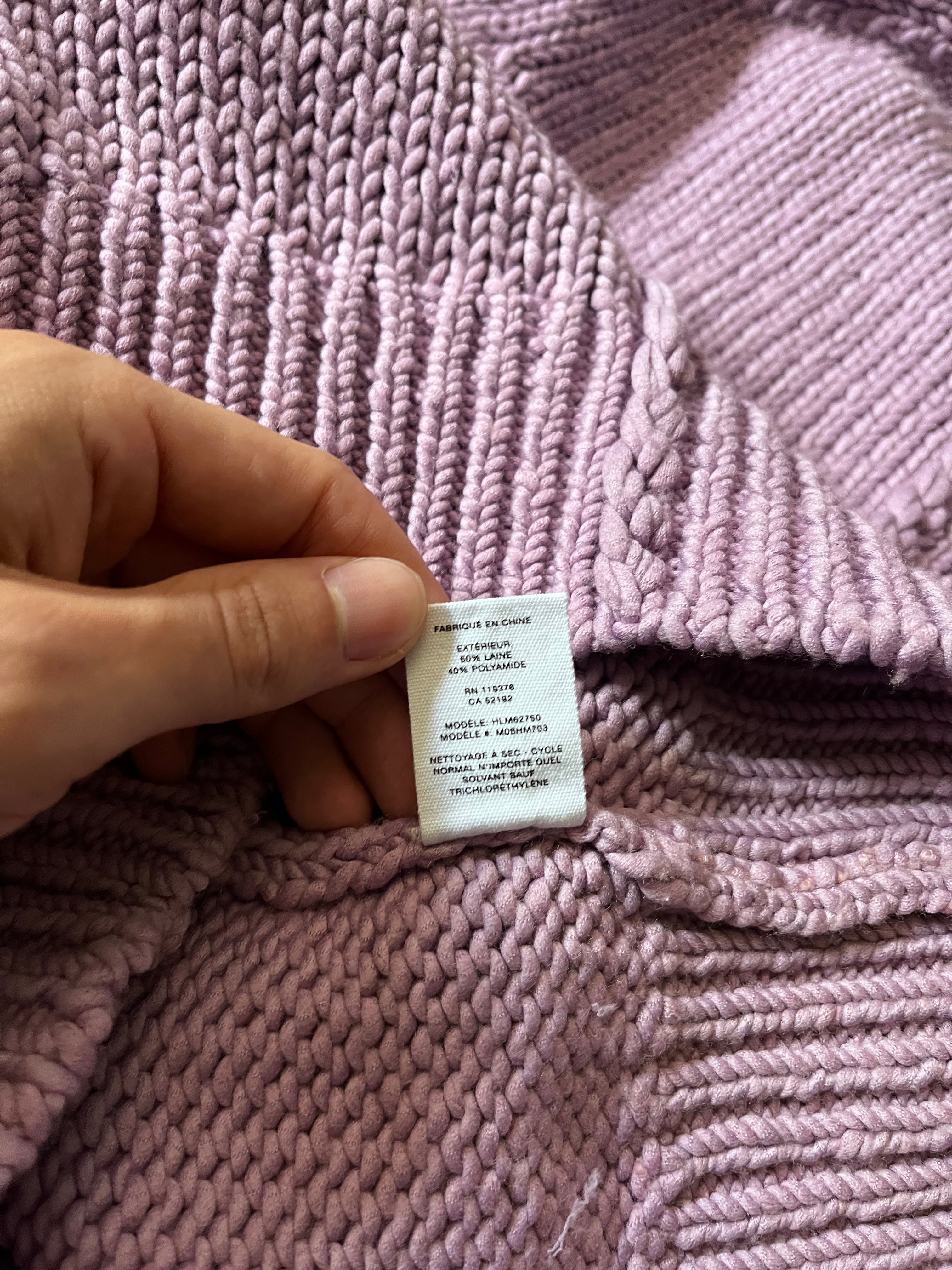 Helmut Lang Seamed Wool Sweater Liliac Men - S