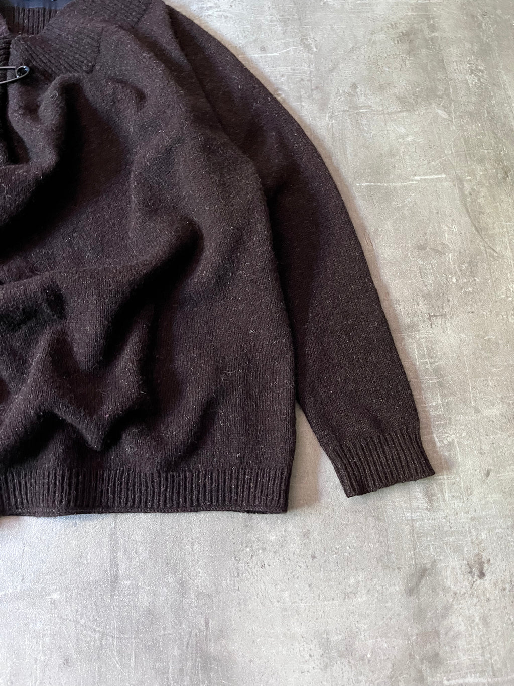 F/W 2020/21 Raf Simons Big Pin Wool Oversize Sweater Brown Men - XS