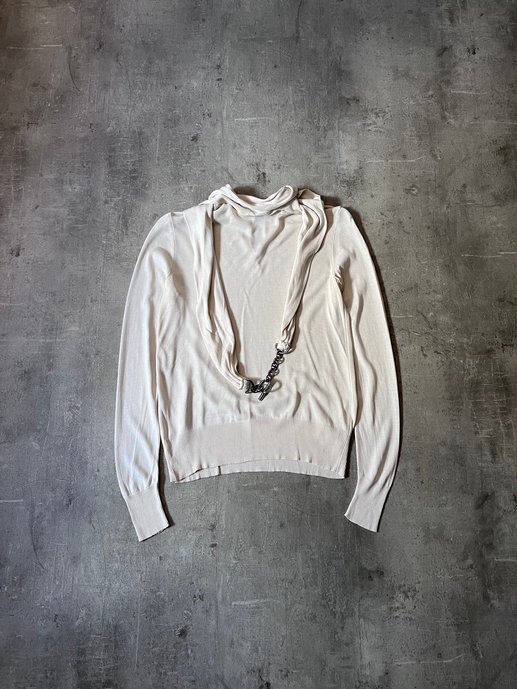 F/W 2007 Herms by Jean Paul Gaultier Cashmere Silk Sweater Beige Women - S