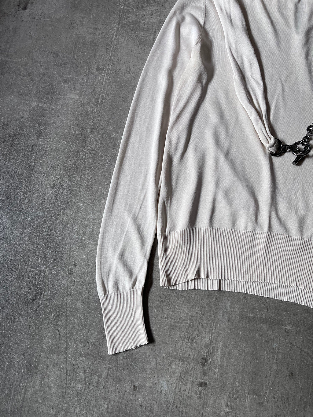 F/W 2007 Herms by Jean Paul Gaultier Cashmere Silk Sweater Beige Women - S