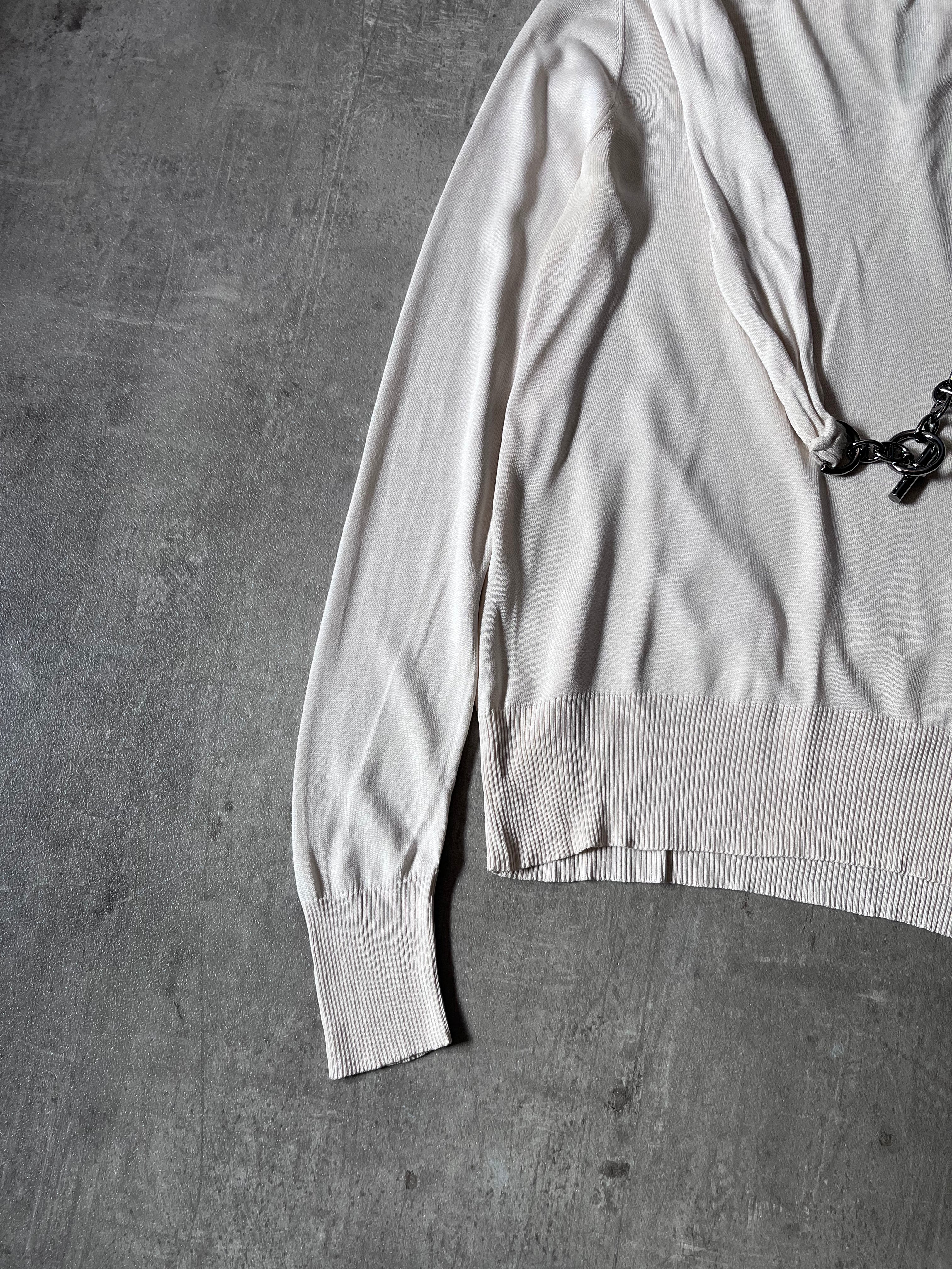 F/W 2007 Herms by Jean Paul Gaultier Cashmere Silk Sweater Beige Women - S