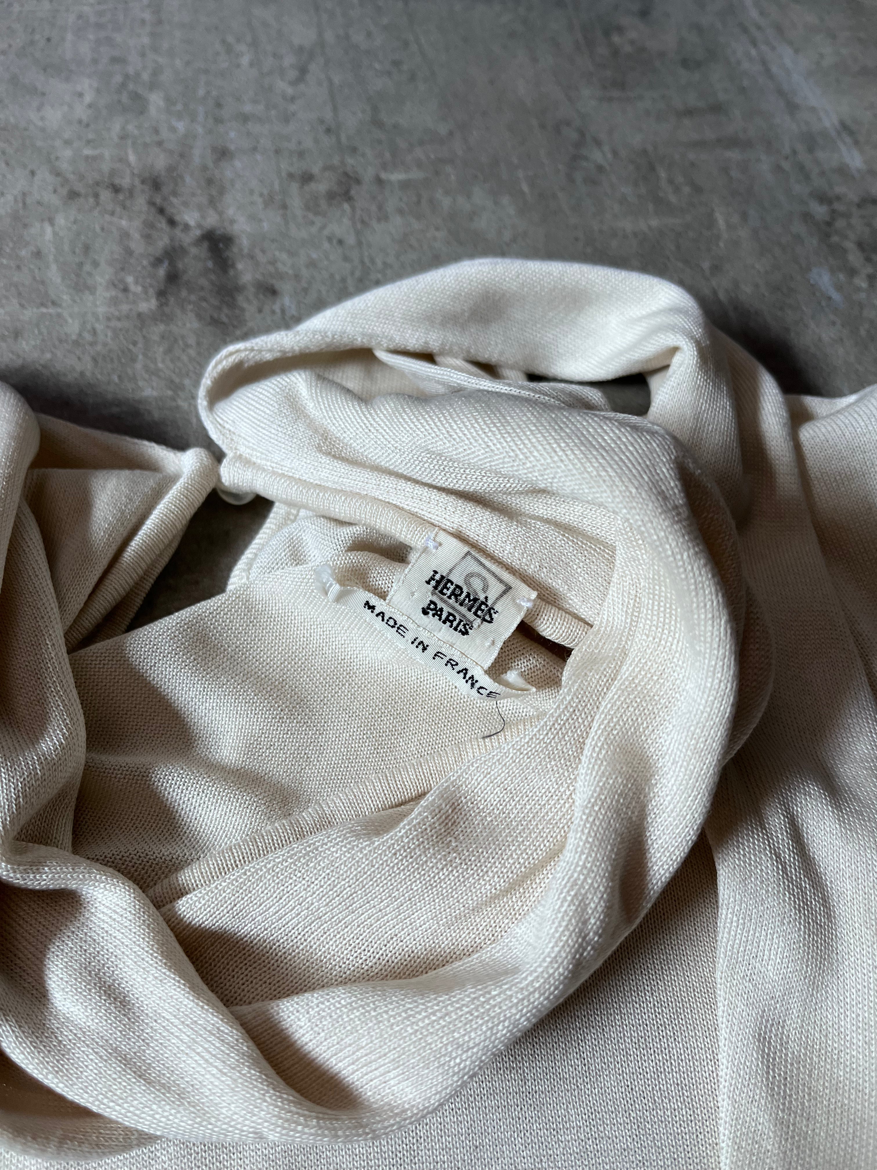 F/W 2007 Herms by Jean Paul Gaultier Cashmere Silk Sweater Beige Women - S