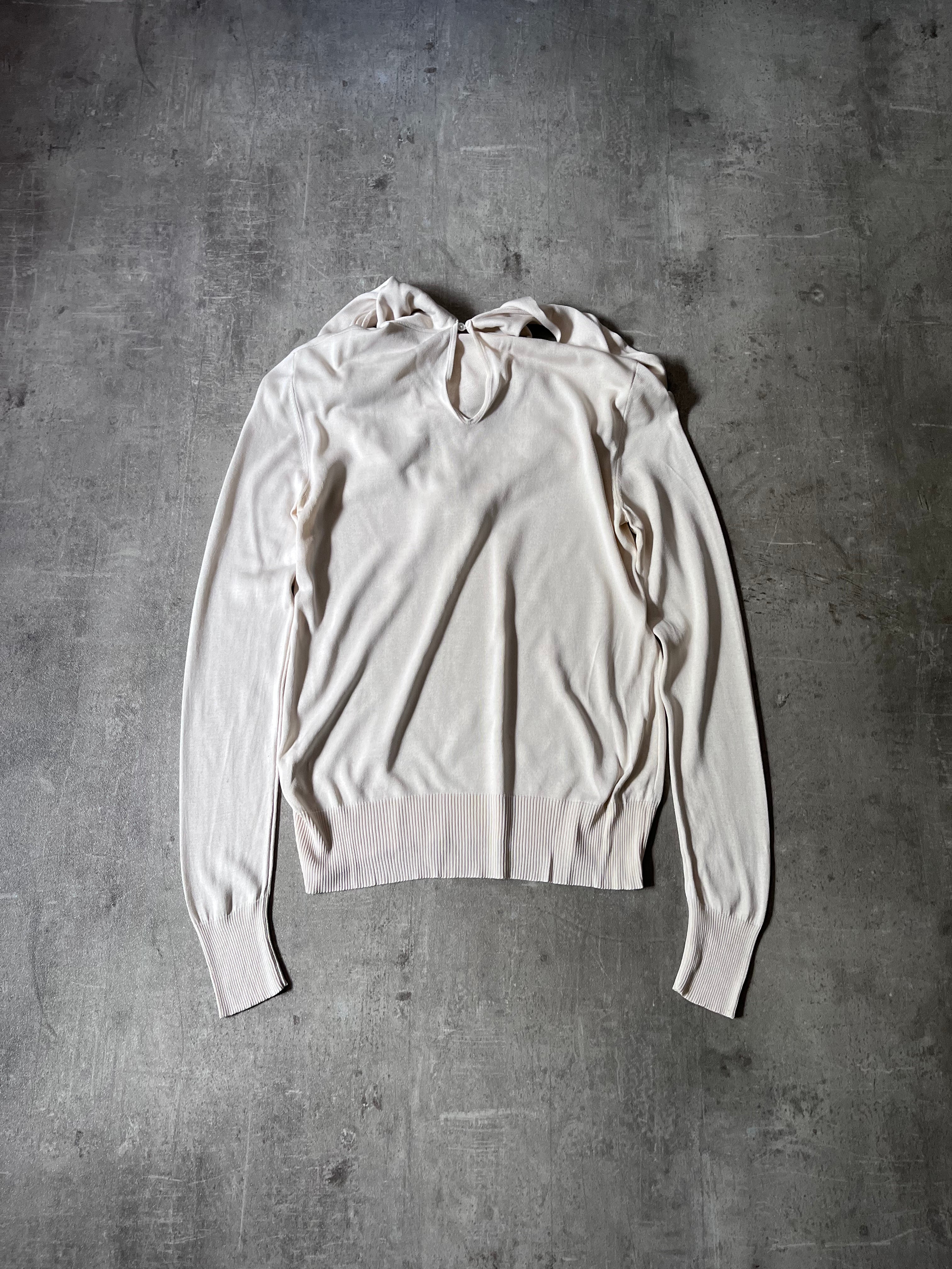 F/W 2007 Herms by Jean Paul Gaultier Cashmere Silk Sweater Beige Women - S