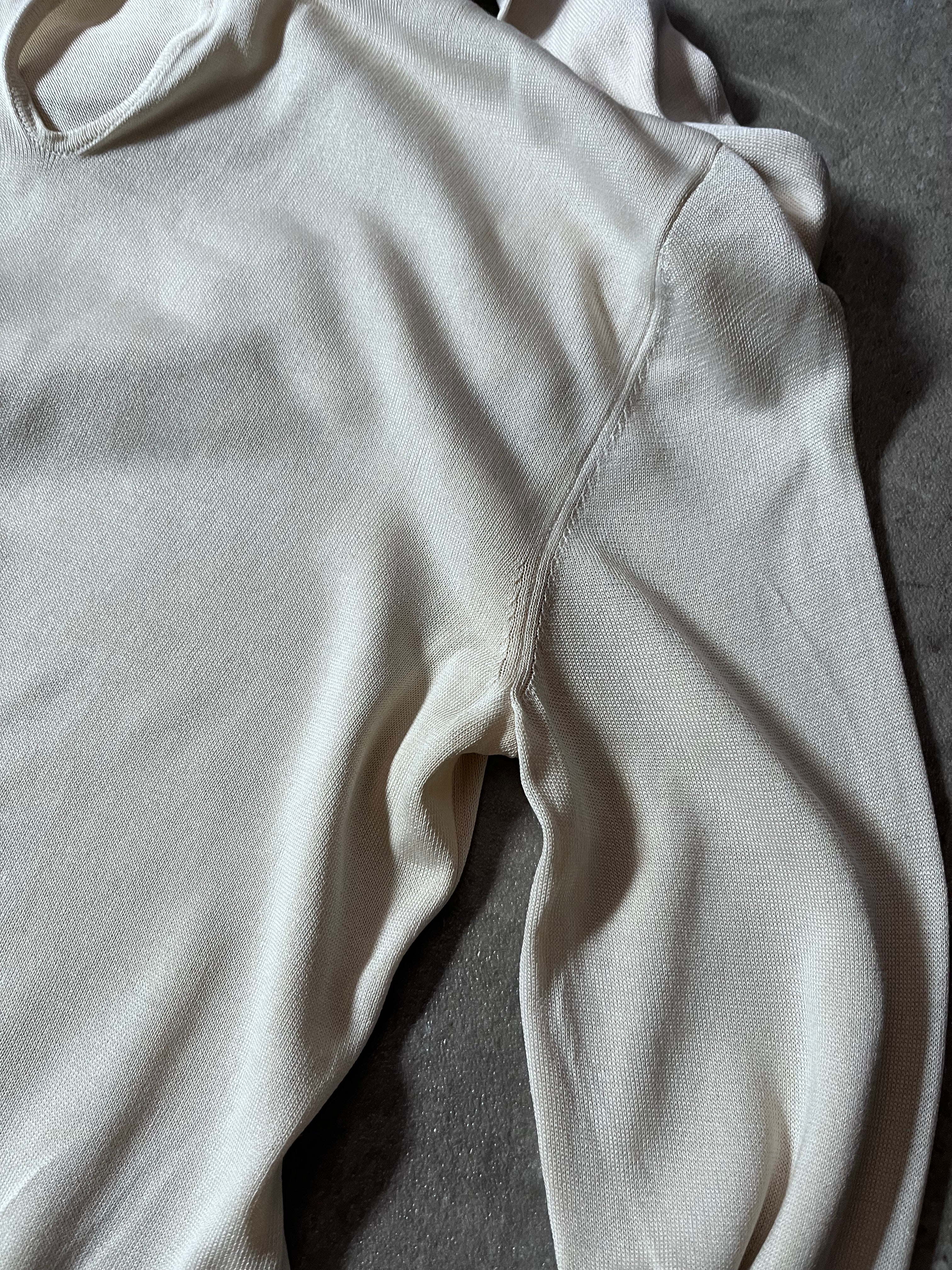 F/W 2007 Herms by Jean Paul Gaultier Cashmere Silk Sweater Beige Women - S