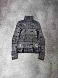 Chanel Deer Cashmere Turtleneck Sweater Grey Women - S
