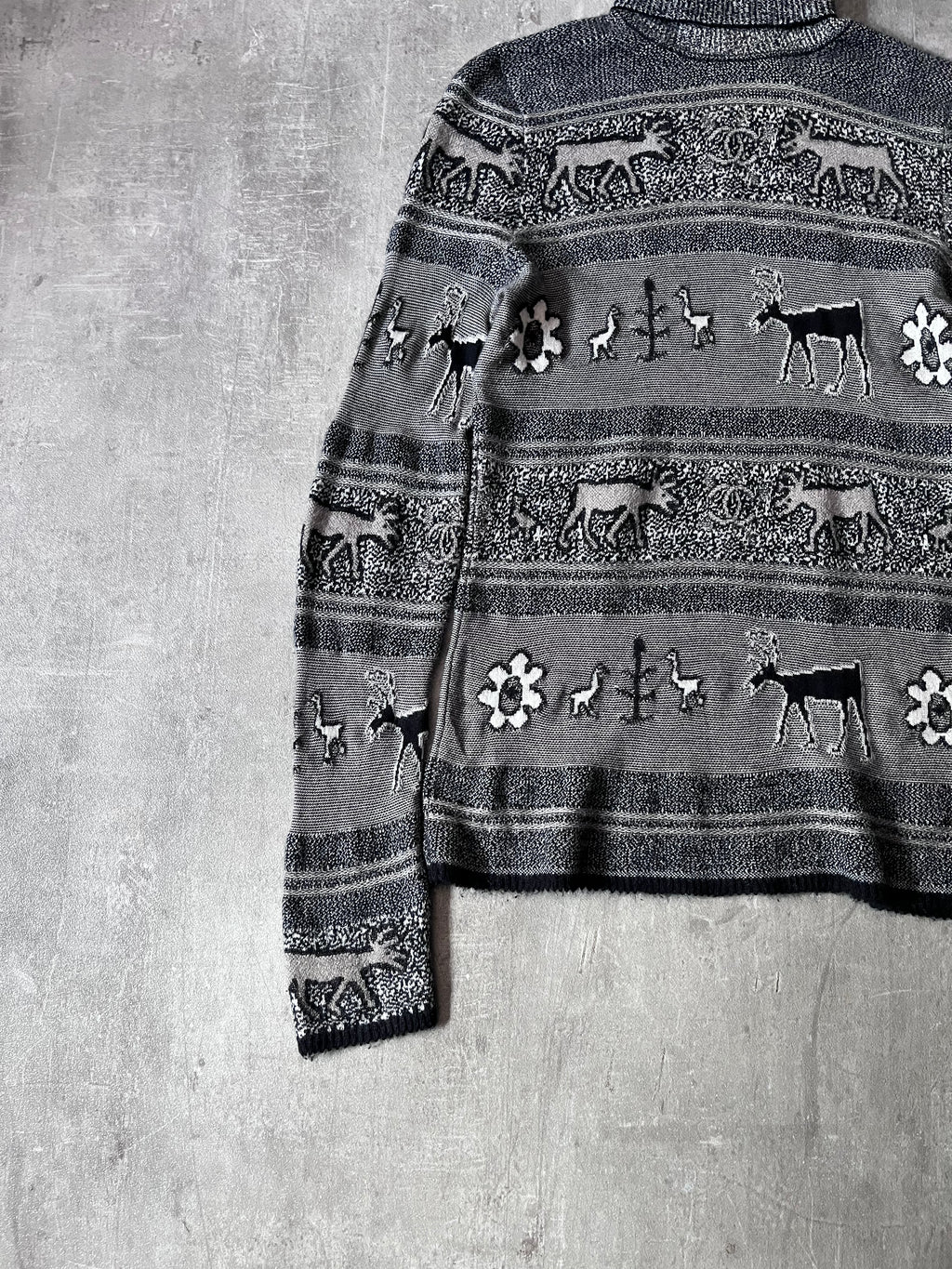 Chanel Deer Cashmere Turtleneck Sweater Grey Women - S