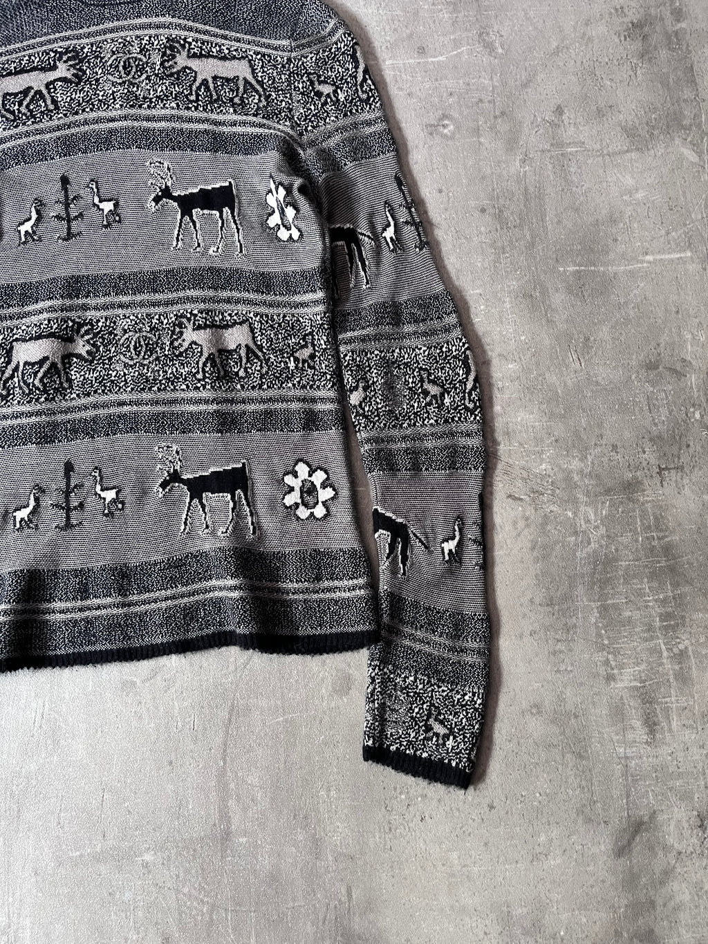 Chanel Deer Cashmere Turtleneck Sweater Grey Women - S