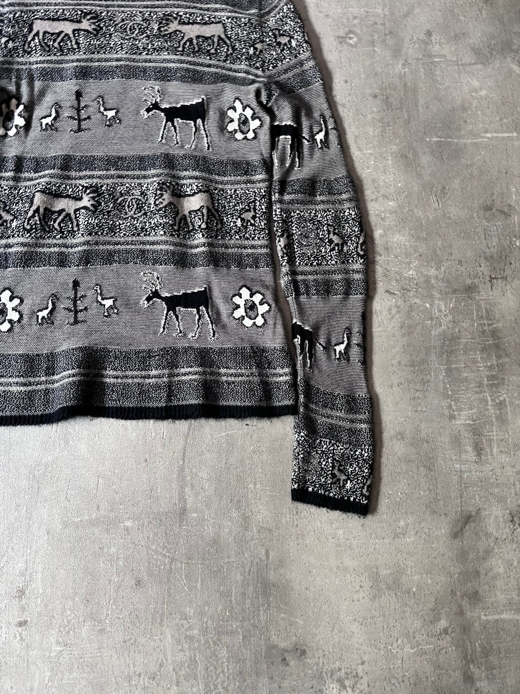 Chanel Deer Cashmere Turtleneck Sweater Grey Women - S