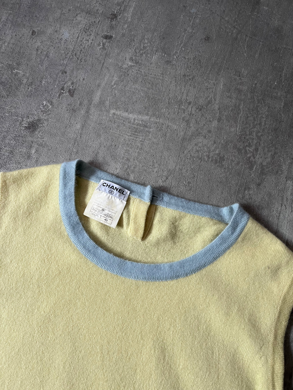 Chanel Vintage Cashmere Yellow Vest Sweater Women - M