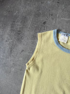 Chanel Vintage Cashmere Yellow Vest Sweater Women - M