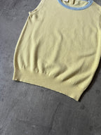 Chanel Vintage Cashmere Yellow Vest Sweater Women - M