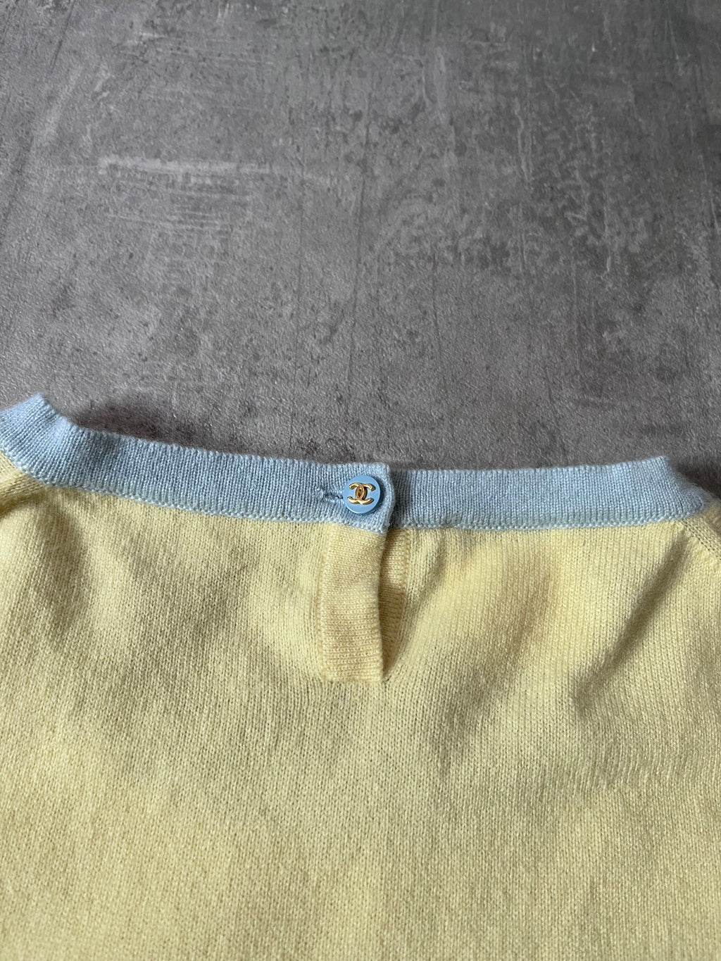 Chanel Vintage Cashmere Yellow Vest Sweater Women - M