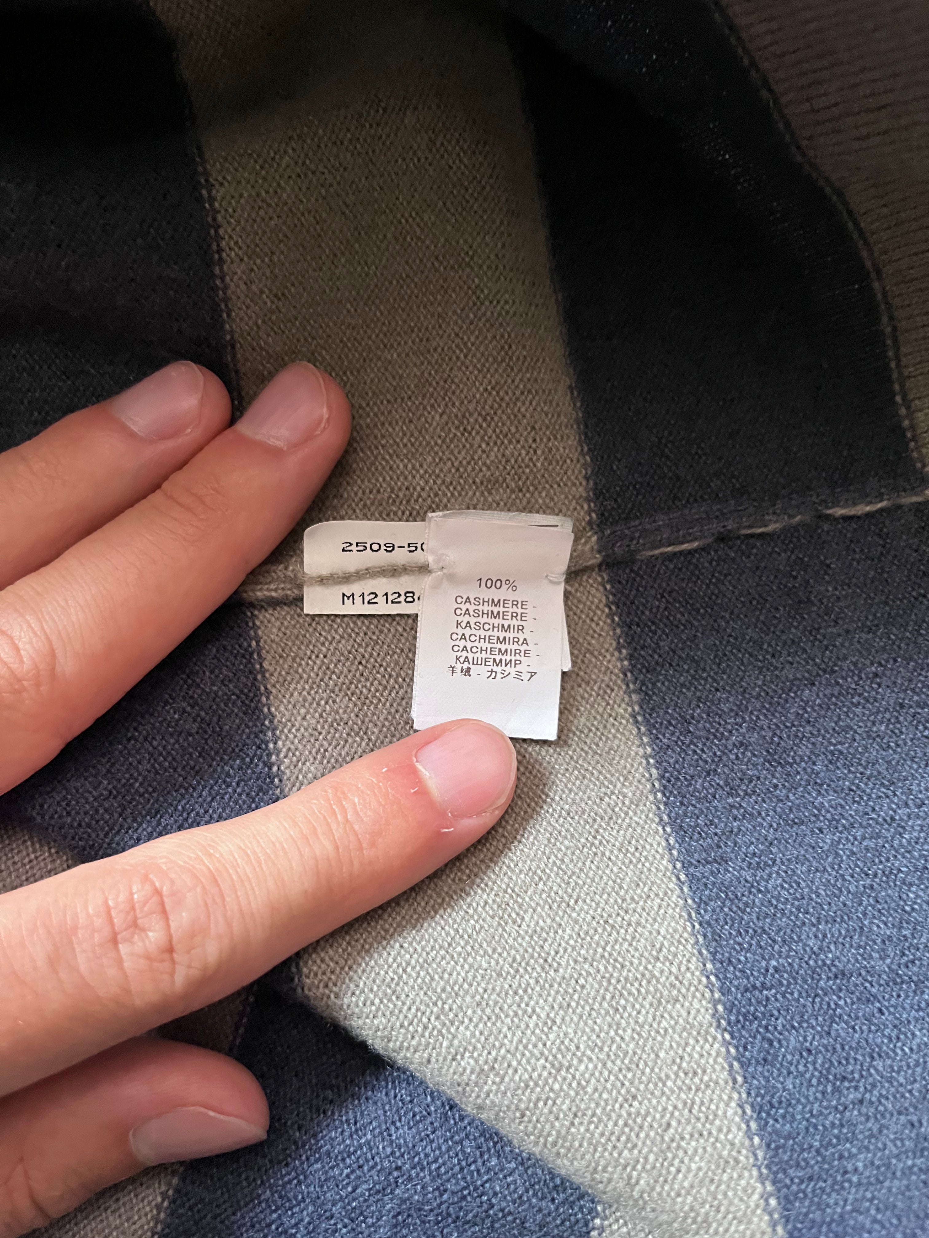 Brunello Cucinelli Cashmere Striped T-shirt Grey Blue Women - M