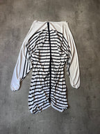 Jean Paul Gaultier Loose Viscose Sailor Stripes Dress White Women - S