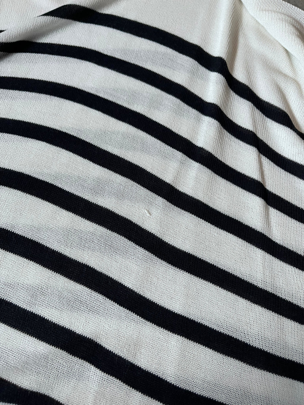 Jean Paul Gaultier Loose Viscose Sailor Stripes Dress White Women - S