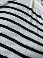 Jean Paul Gaultier Loose Viscose Sailor Stripes Dress White Women - S