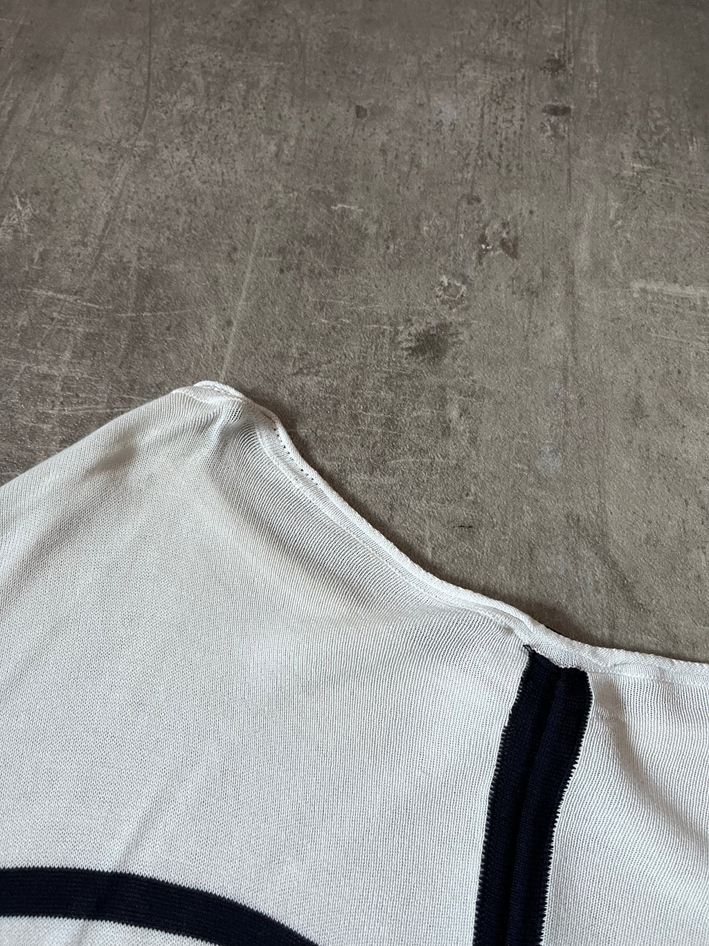 Jean Paul Gaultier Loose Viscose Sailor Stripes Dress White Women - S