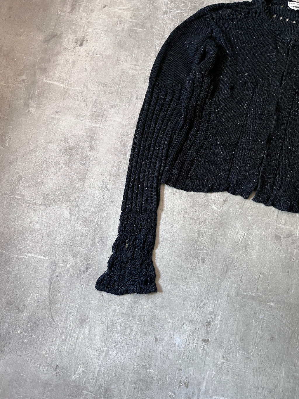 Dries Van Noten Shiny Effect Linen Sweater Black Women - S