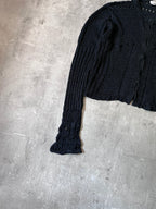 Dries Van Noten Shiny Effect Linen Sweater Black Women - S