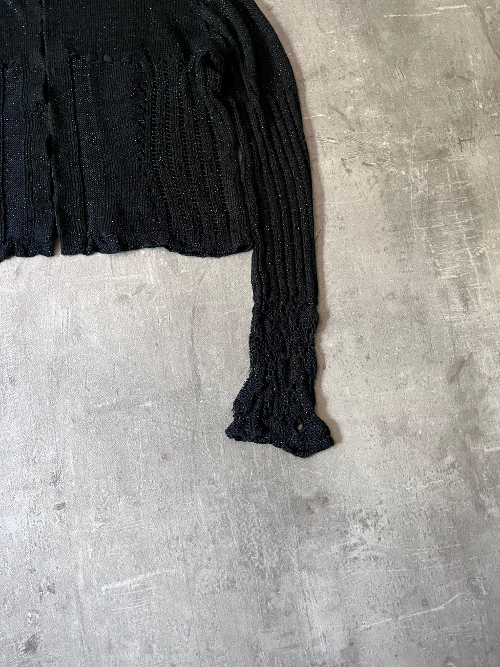 Dries Van Noten Shiny Effect Linen Sweater Black Women - S