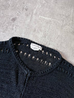 Dries Van Noten Shiny Effect Linen Sweater Black Women - S