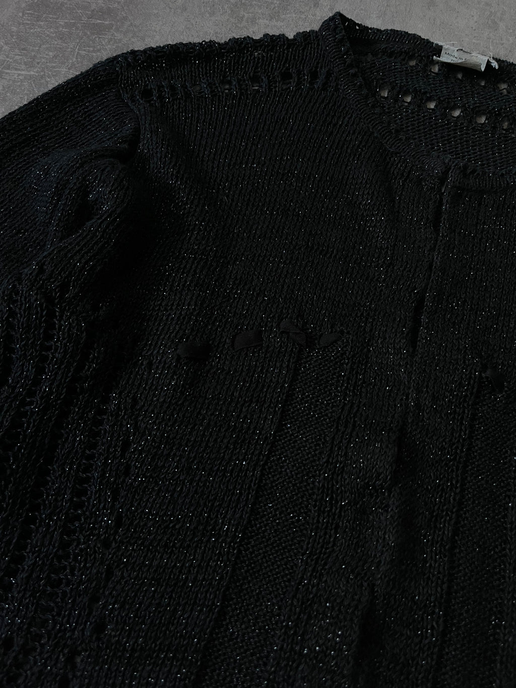 Dries Van Noten Shiny Effect Linen Sweater Black Women - S